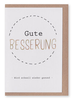 Gr&uuml;&szlig;karte D&#039;Or Gute Besserung