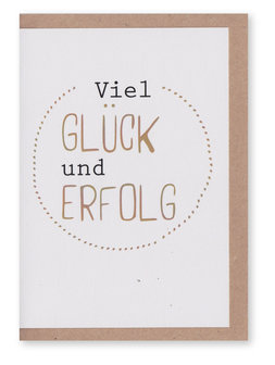 Gr&uuml;&szlig;karte D&#039;Or Viel Gl&uuml;ck und Erfolg