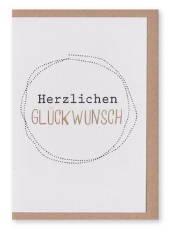 Gr&uuml;&szlig;karte D&#039;Or Herzlichen Gl&uuml;ckwunsch