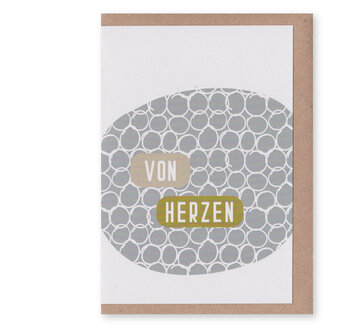 Postkarte Plus von Herzen