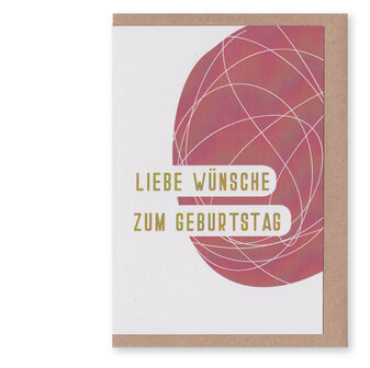 Postkarte Plus Liebe W&uuml;nsche zum Geburtstag