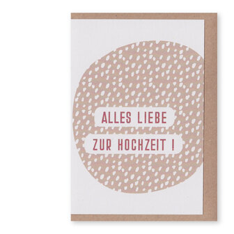 Postkarte Plus Alles Liebe zur Hochzeit