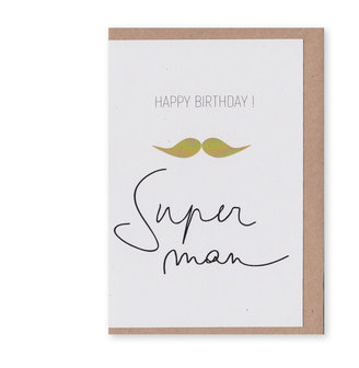 Postkarte Queen Happy birthday !  Superman 