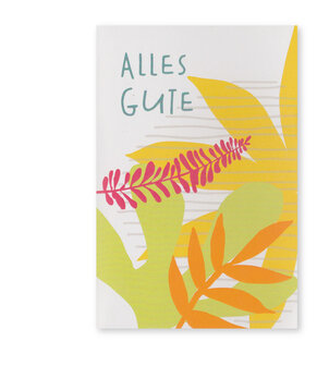 Postkarte Botanic Alles Gute