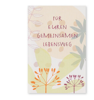 Postkarte Botanic F&uuml;r euren gemeinsamen Lebensweg
