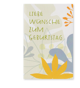 Postkarte Botanic Liebe W&uuml;nsche zum Geburtstag