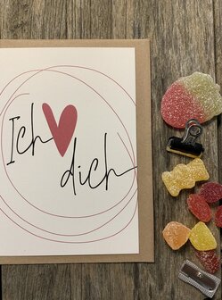 Gr&uuml;sskarte Valentin Love Ich dich