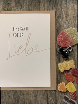 Gr&uuml;sskarte Valentin Eine Karte volle Liebe