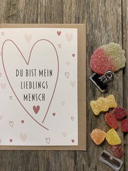 Gr&uuml;sskarte Valentin Du bist mein Lieblingsmensch