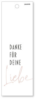Mini Karte Valentin Danke f&uuml;r deine Liebe