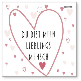 Mini Karte Valentin Du bist mein Lieblingsmensch