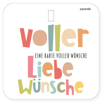 Mini Karte Voller voller liebe W&uuml;nsche