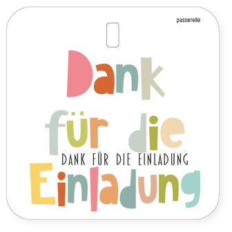 Mini Karte Voller Dank f&uuml;r die Einladung