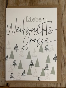 Gr&uuml;sskarte Bevertje Liebe Weihnachtsgr&uuml;sse