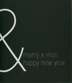 Grusskarte Noir Merry x-mas &amp; happy new year