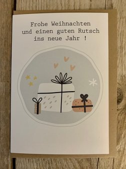 Weihnachtskart Snow  Frohe Weihnachten und einen guten Rutsch ins neue Jahr !