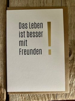 Grusskarte Punkt  Das Leben ist besser mit Freunden 