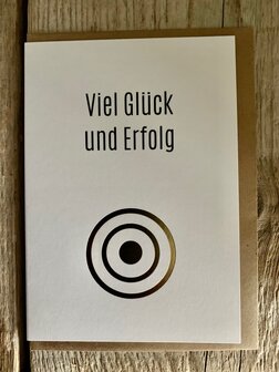 Grusskarte Punkt  Viel Gl&uuml;ck und Erfolg