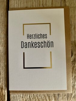 Grusskarte Punkt  Herzliches Dankesch&ouml;n