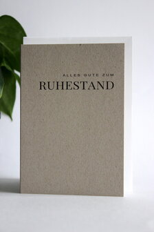 Grusskarte Elegance Ruhestand