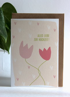 Grusskarte Lief Alles Liebe zur Hochzeit