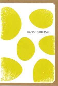 Gru&szlig;karte Acumi Happy Birthday geel