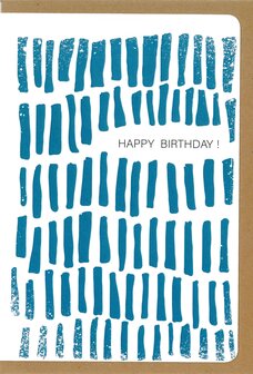 Gru&szlig;karte Acumi Happy Birthday donkerblauw