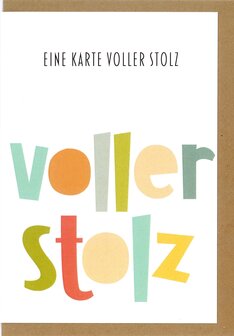 Gru&szlig;karte Voller Eine Karte voller Stolz