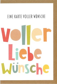 Gru&szlig;karte-Voller-EIne Karte voller Liebe W&uuml;nsche