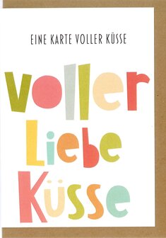 Gru&szlig;karte-Voller-EIne Karte voller Liebe K&uuml;sse