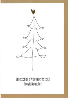 Grusskarte Anton Eine sch&ouml;ne Weihnachtszeit ! Prosit Neujahr !