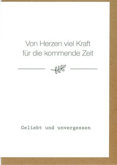 Trauerkarten Courage Von Herzen viel Kraft