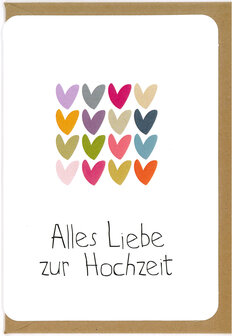 Grusskarten Fox Alles Liebe zur Hochzeit