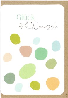 Grusskarten Pop Gl&uuml;ck &amp; Wunsch