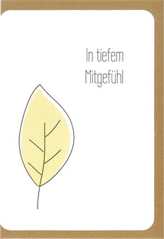 Trauerkarte Zen In tiefem Mitgef&uuml;hl