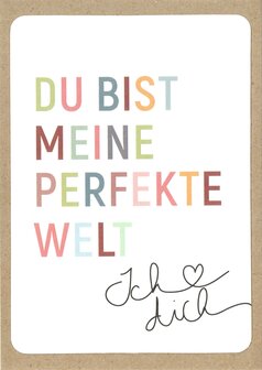 Postkarte Power Du bist meine perfekte Welt