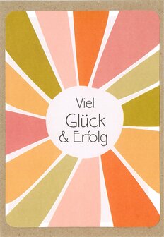 Postkarte Power Viel Gl&uuml;ck &amp; Erfolg