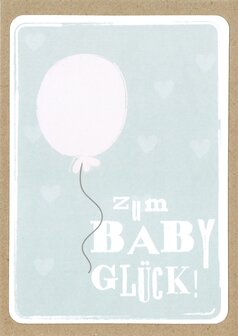 Postkarte Power zum Babygl&uuml;ck