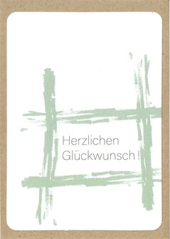 Postkarte Power Herzlichen Gl&uuml;ckwunsch