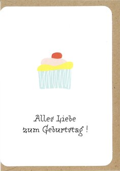 Grusskarte Lou Alles Liebe zum Geburtstag