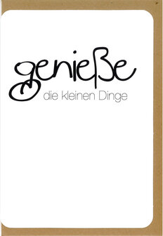 Grusskarten Prestige Geniesse die kleinen Dinge