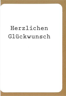 Grusskarten Prestige Herzlichen Gl&uuml;ckwunsch