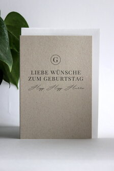 Grusskarte Elegance Liebe W&uuml;nsche zum Geburtstag