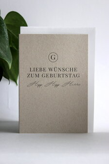 Grusskarte Elegance Herzliche Gl&uuml;ckwunsch