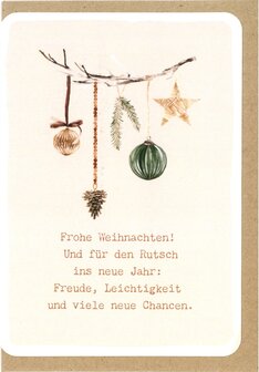 Weihnachtskarte Cozy takje girlande