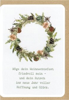 Weihnachtskarte Cozy krans