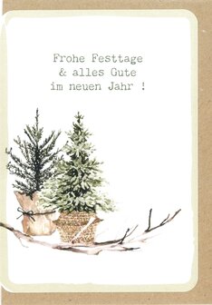 Weihnachtskarte Cozy dennenboompjes