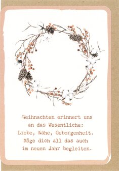 Weihnachtskarte Cozy dennenboompjes