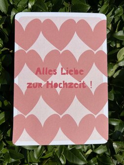 Postkarte Chic Hochzeit