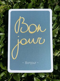 Postkarte Chic Bonjour